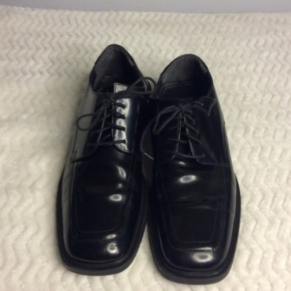 Structure Men's Black Leather Lace Up Oxford Dress Shoes Size 10